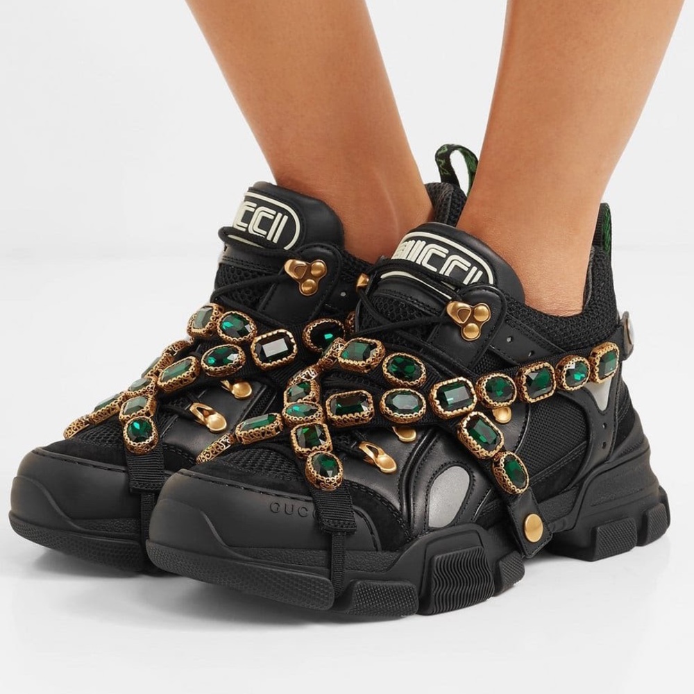 Gucci Flashtrek Embellished Sneakers